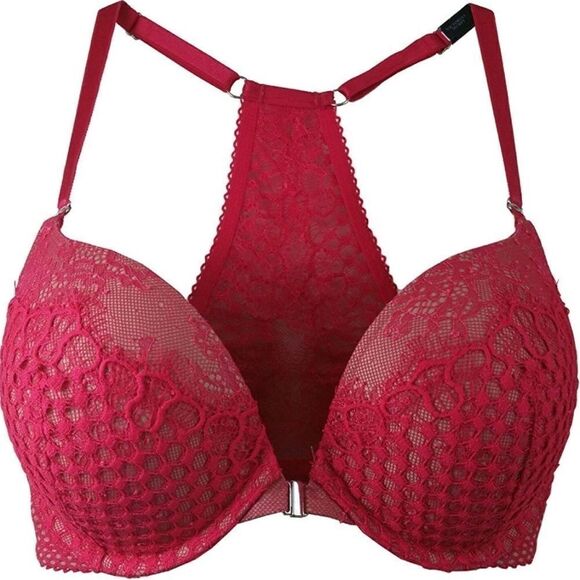 VS VERY SEXY Lace Racerback Push Up 32DDD # 449 - Picture 1 of 4